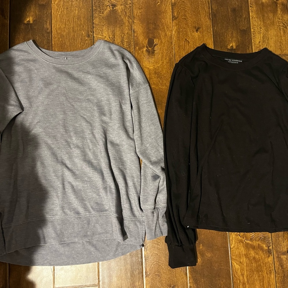 two women’s small long sleeve shirts